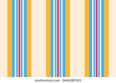 Wealth texture fabric lines, coloured vector textile seamless. Row stripe background vertical pattern in papaya whip and cyan colors palette.