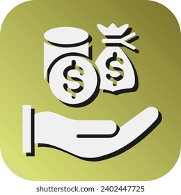 Wealth  Vector Glyph Gradient Background Icon For Personal And Commercial Use.
