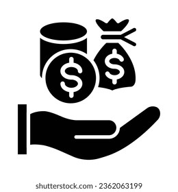 Wealth Vector Glyph Icon For Personal And Commercial Use.
