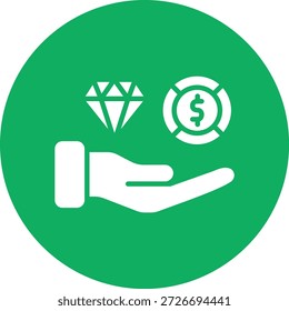 Ilustração de design de ícone de vetor de riqueza