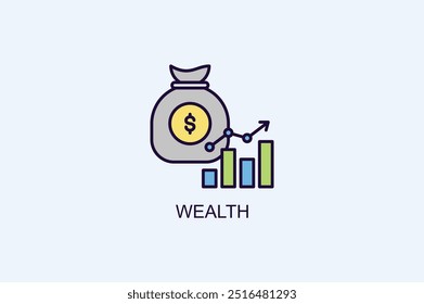 Ícone Do Vetor De Riqueza Ou Ilustração Do Logotipo