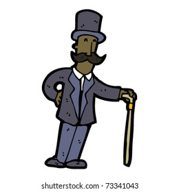 caricatura de un caballero adinerado