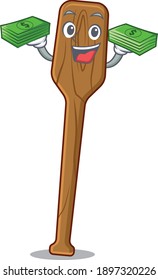 A wealthy oars cartoon character with much money