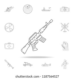 weapon automatic icon. Army icons universal set for web and mobile