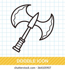 weapon axe doodle