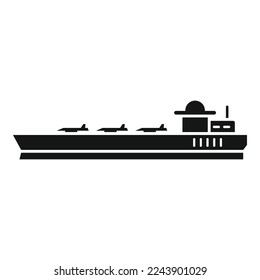 Icono de portador de armas, vector simple. Armada naval. Vista naval
