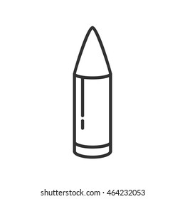 weapon cartridge linear icon. Thin line design
