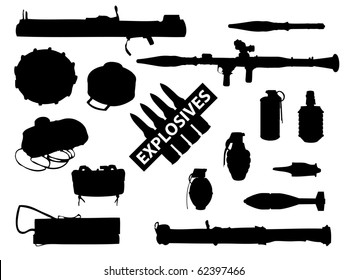 weapon collection, explosives