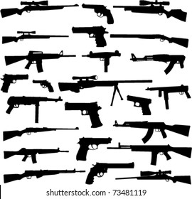 Weapon Collection Vector Stock Vector (Royalty Free) 73481119 ...