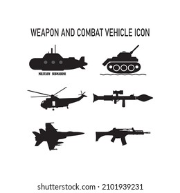 Waffen und Kampfflugzeug Symbol Vektorgrafik Logo Design.