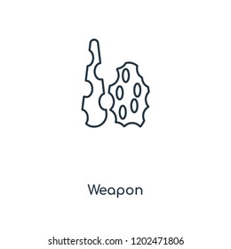 Weapon concept line icon. Linear Weapon concept outline symbol design. This simple element illustration can be used for web and mobile UI/UX.