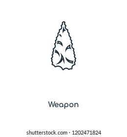Weapon concept line icon. Linear Weapon concept outline symbol design. This simple element illustration can be used for web and mobile UI/UX.