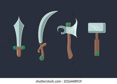 weapon fantasy for game illustration