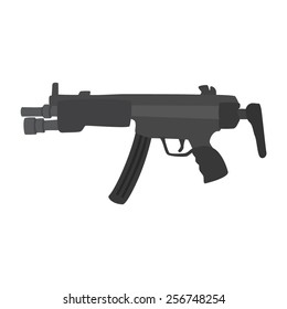 Weapon Firearm Machine Gun Vector Stock Vector (royalty Free) 256748254 