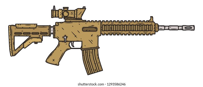 Weapon. Firearms. Shooting gun.