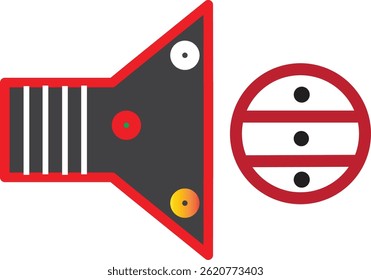 Icono de diseño de Vector de modo de disparo de arma