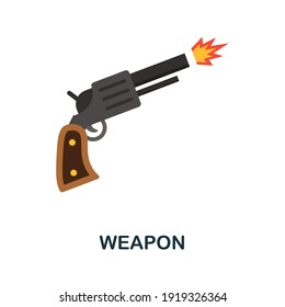 Weapon flat icon. Color simple element from weapon collection. Creative Weapon icon for web design, templates, infographics and more