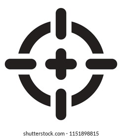
Weapon focus with plus sign denoting icon for crosshair 
