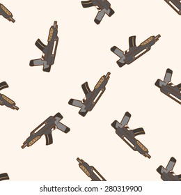 weapon gun , cartoon seamless pattern background