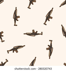 weapon gun , cartoon seamless pattern background