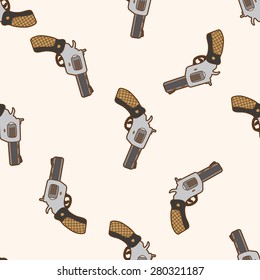 weapon gun , cartoon seamless pattern background