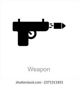 Concepto de arma e icono de arma