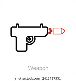 Concepto de arma e icono de arma