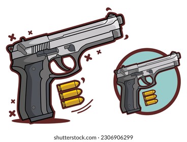 Weapon-Symbol-Cartoon, Vektorgrafik