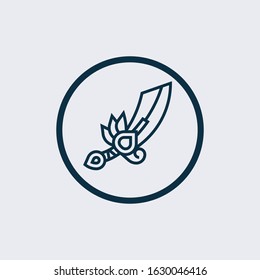 weapon icon isolated on white background from fairytale collection. weapon icon trendy and modern weapon symbol for logo, web, app,