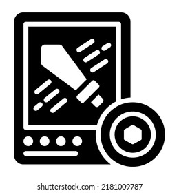 Weapon icon, Non-fungible token, Digital technology.