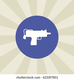 weapon icon. sign design. gradient background