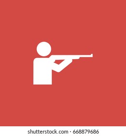 weapon icon. sign design. red background