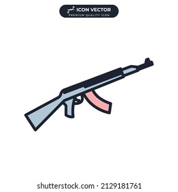 weapon icon symbol template for graphic and web design collection logo vector illustration
