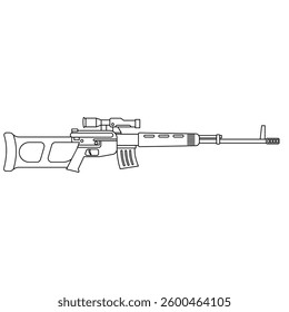 Weapon icon vector. Gun illustration sign. Machine gun symbol. Pistol logo.