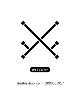 Weapon Symbol Vektorgrafik Logo Vorlage für viele Zwecke. Einzeln auf weißem Hintergrund.