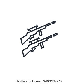 weapon icon. vector.Editable stroke.linear style sign for use web design,logo.Symbol illustration.