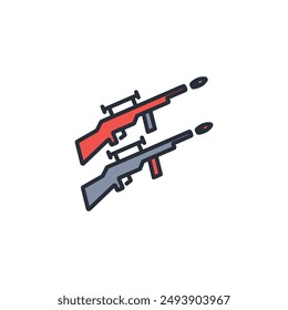 weapon icon. vector.Editable stroke.linear style sign for use web design,logo.Symbol illustration.