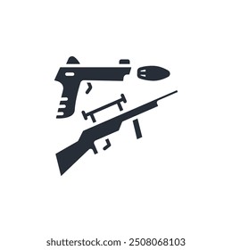 Icono de arma. Vector. Movimiento editable. signo de estilo lineal para uso Diseño web, logotipo. Ilustración de símbolo.