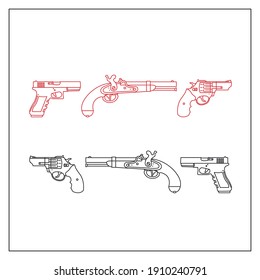 Weapon icons - simple illustration