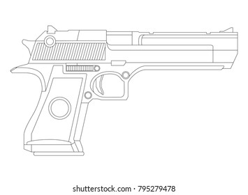 Graphic Black White Detailed Pump Action Stock Vector (Royalty Free ...