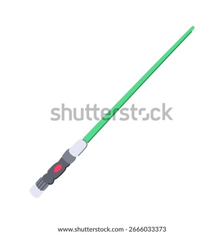 weapon light saber cartoon. combat training, galaxy energy ignition weapon light saber sign. isolated symbol vector illustration