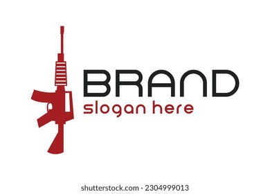 Concepto de logotipo de arma. Muy adecuado para diversos fines comerciales también para ícono, logotipo, símbolo y muchos más.
