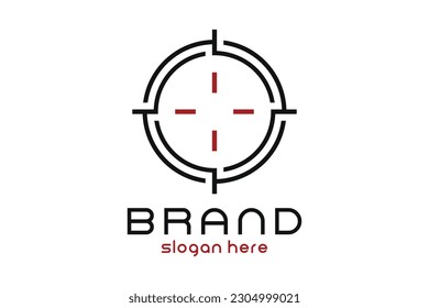 Concepto de logotipo de arma. Muy adecuado para diversos fines comerciales también para ícono, logotipo, símbolo y muchos más.