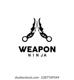Weapon Logo, Traditional Weapon Karambit Vector, Ninja Fighting Tool Simple Design, Symbol Icon, Illustration
