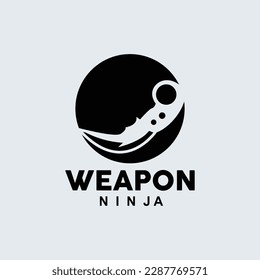 Waffenlogo, traditionelles Waffenkarambit-Vektorgrafik, Ninja-Kampfwerkzeug Einfaches Design, Symbolsymbol, Illustration