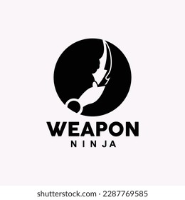 Weapon Logo, Traditional Weapon Karambit Vector, Ninja Fighting Tool Simple Design, Symbol Icon, Illustration