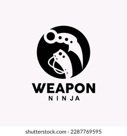 Weapon Logo, Traditional Weapon Karambit Vector, Ninja Fighting Tool Simple Design, Symbol Icon, Illustration