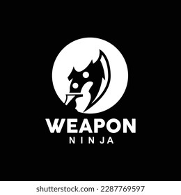 Waffenlogo, traditionelles Waffenkarambit-Vektorgrafik, Ninja-Kampfwerkzeug Einfaches Design, Symbolsymbol, Illustration