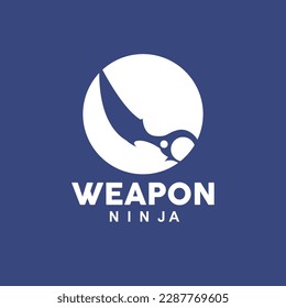 Waffenlogo, traditionelles Waffenkarambit-Vektorgrafik, Ninja-Kampfwerkzeug Einfaches Design, Symbolsymbol, Illustration