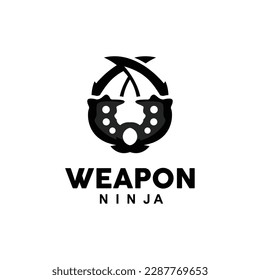 Waffenlogo, traditionelles Waffenkarambit-Vektorgrafik, Ninja-Kampfwerkzeug Einfaches Design, Symbolsymbol, Illustration